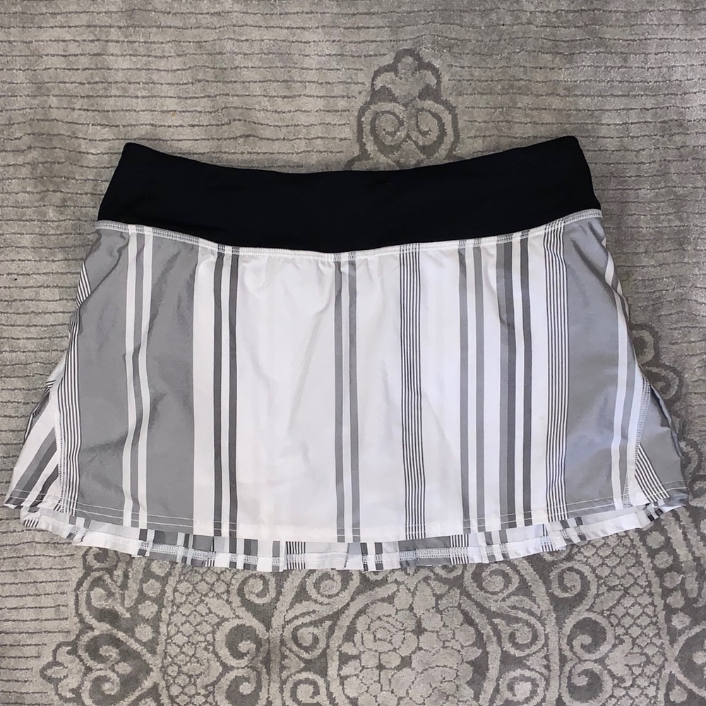 Lululemon Striped Pleated Athletic Skirt, Size 6